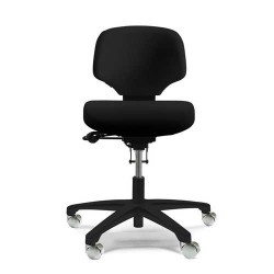 Kontorstol, RH Activ 200, lav ryg bredt sæde, farve: sort