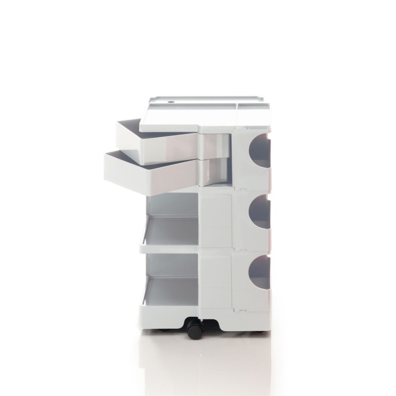 Rullebord med opbevaring, Hvid - Medium - 2 skuffer