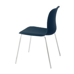 SixE stol - rengøringsvenlig, til klinik eller venteværelse - Mørkeblå