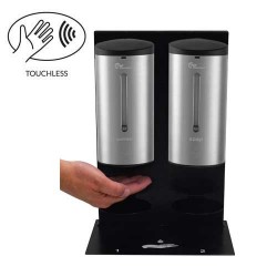 Sæbe- og håndspritdispenser, bordstander, Premium Duo