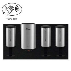 Vægrack med håndtørrer, sæbe-, creme- og spritdispenser